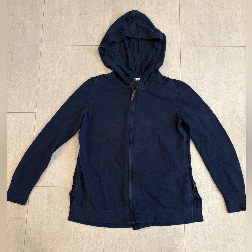 Smartwool Navy Blue Hooded Zip Sweater